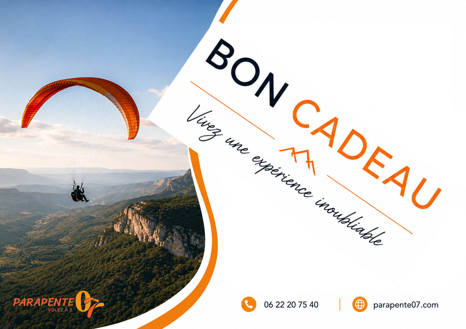 Carte Cadeau - Baptême Parapente
